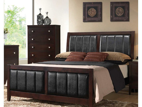 Carlton Cappuccino & Black Eastern King Bed - Ornate Home