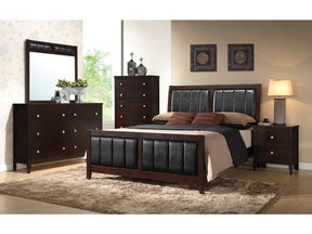 Carlton Cappuccino / Black Full Bed 4 Pc Set - Ornate Home