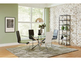 Carmelo Chrome / Black 5 Pc Dining Set - Ornate Home