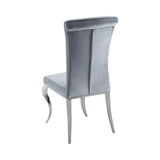 Carone Gray & Chrome Side Chairs (Set of 4) - Ornate Home