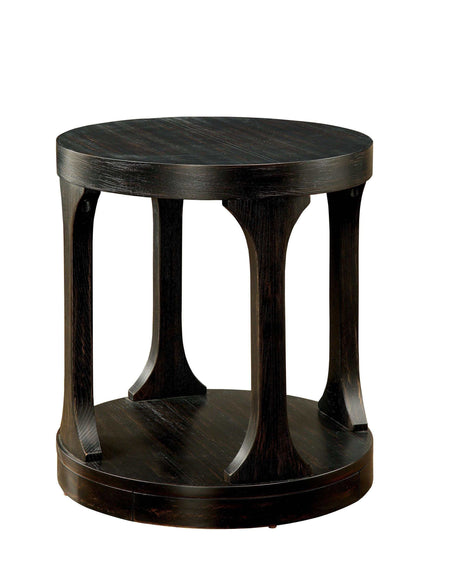 Carrie Antique Black End Table - Ornate Home