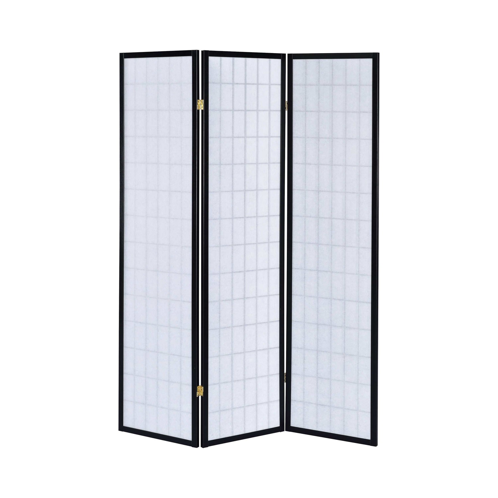 Carrie Black & White 3pc Panel Screen - Ornate Home