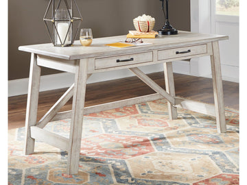 Carynhurst Whitewash 60" Home Office Desk - Ornate Home