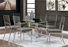 Casper Chrome & Acrylic Dining Room Chair (Set of 2) - Ornate Home