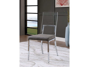 Casper Chrome & Acrylic Dining Room Chair (Set of 2) - Ornate Home