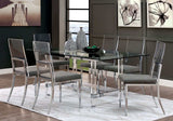 Casper Chrome & Glass Dining Room Table - Ornate Home