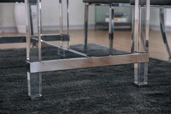 Casper Chrome & Glass Dining Room Table - Ornate Home
