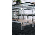 Casper Chrome & Glass Dining Room Table - Ornate Home