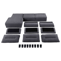 Caspian Grey Sectional - Ornate Home