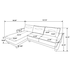 Caspian Grey Sectional - Ornate Home