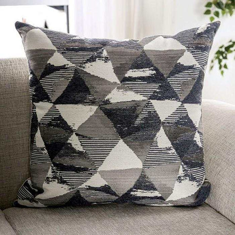 Cassani Walnut & Light Gray Stationary Sofa & Loveseat 2pc - Ornate Home