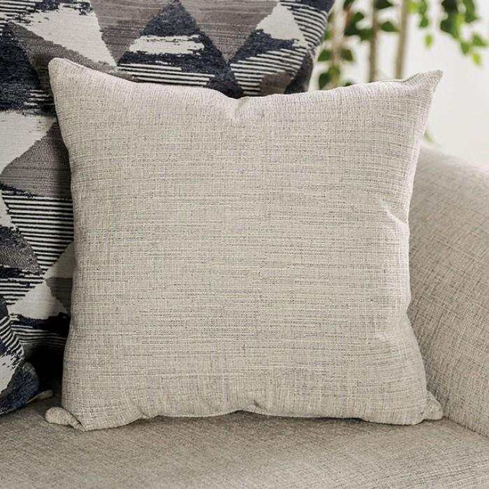 Cassani Walnut & Light Gray Stationary Sofa & Loveseat 2pc - Ornate Home