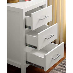 Cassidy White Twin Loft Bed w/ Drawers - Ornate Home