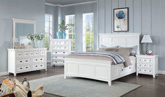 Castile White Full Bed - Ornate Home