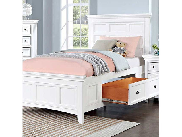 Castile White Twin Bed - Ornate Home