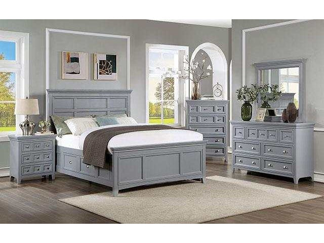 Castlile Gray 4 Pc. Queen Bedroom Set - Ornate Home