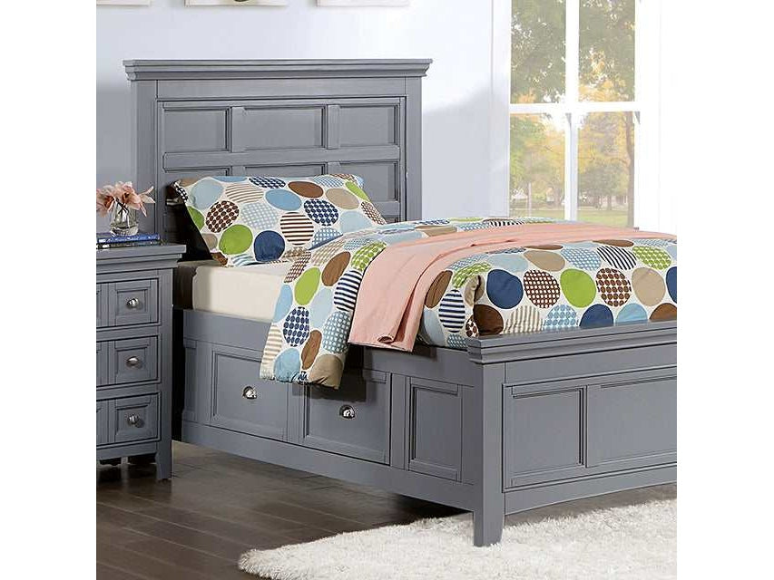 Castlile Gray Twin Bed - Ornate Home
