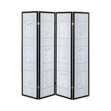 Catabella MultiColor 4 Panel Floral Print Folding Screen - Ornate Home