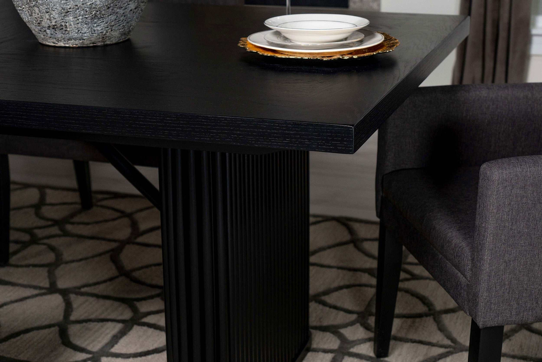 Catherine Black Dining Table - Ornate Home