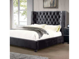 Cayla Dark Gray Queen Bed - Ornate Home
