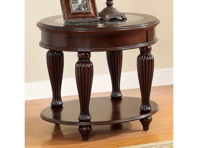 Centinel Dark Cherry End Table - Ornate Home