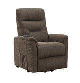 Chace Brown Power Lift Recliner w/ Storage Pocket - Ornate Home