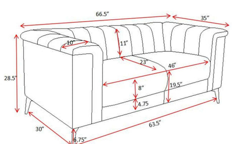 Chalet Blue Velvet 3pc Living Room Set - Ornate Home