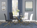 Chanel Brass & Black Side Chairs (Set Of 4) - Ornate Home