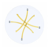 Chanel Brass & Clear Round Dining Table - Ornate Home