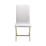Chanel Brass & White Side Chairs (Set Of 4) - Ornate Home