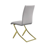 Chanel Brass & White Side Chairs (Set Of 4) - Ornate Home