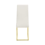 Chanel White And Rustic Brass Side Chairs (Set of 4) - Ornate Home