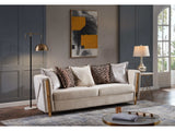 Chanelle Beige Velvet Sofa - Ornate Home