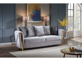Chanelle Gray Velvet Sofa - Ornate Home