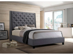 Chantilly Gray Upholstered King Bed - Ornate Home