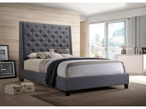 Chantilly Gray Upholstered King Bed - Ornate Home