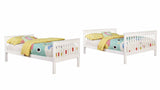 Chapman White Twin Over Full Bunk Bed - Ornate Home