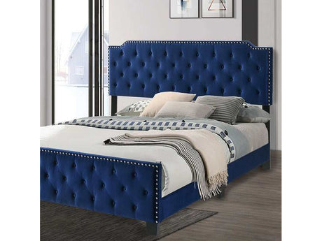 Charlize Navy Eastern King Bed - Ornate Home