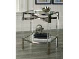 Chaseton Clear/Silver Finish Accent Table - Ornate Home