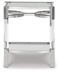 Chaseton Clear/Silver Finish Accent Table - Ornate Home