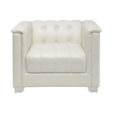 Chaviano Pearl White 3pc Living Room Set - Ornate Home