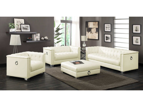 Chaviano Pearl White 4 Pc Sofa Set - Ornate Home