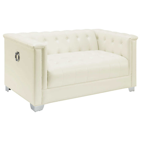 Chaviano Pearl White 4 Pc Sofa Set - Ornate Home