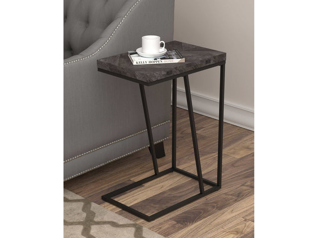 Chevron Grey Expandable Accent Table - Ornate Home