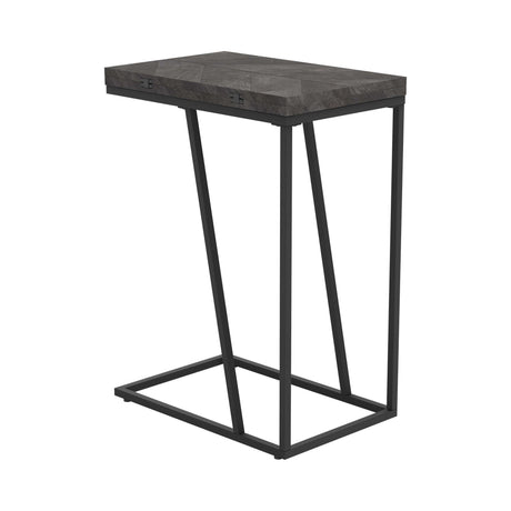 Chevron Grey Expandable Accent Table - Ornate Home