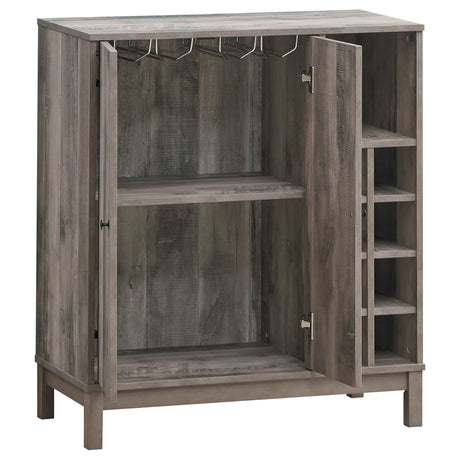 Cheyenne Weathered Acacia Bar Cabinet - Ornate Home