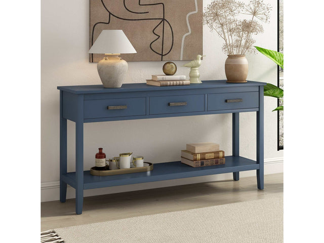Chino Console Table Blue - Ornate Home