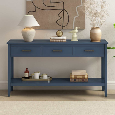 Chino Console Table Blue - Ornate Home