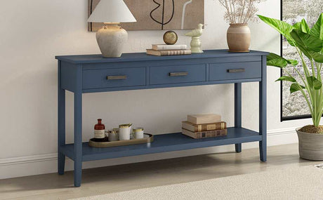 Chino Console Table Blue - Ornate Home