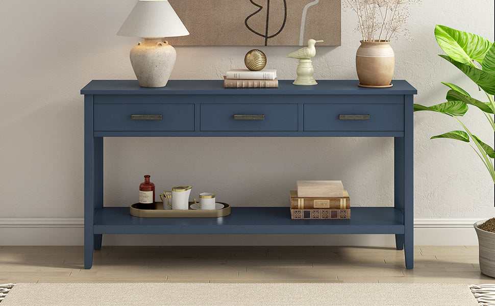 Chino Console Table Blue - Ornate Home